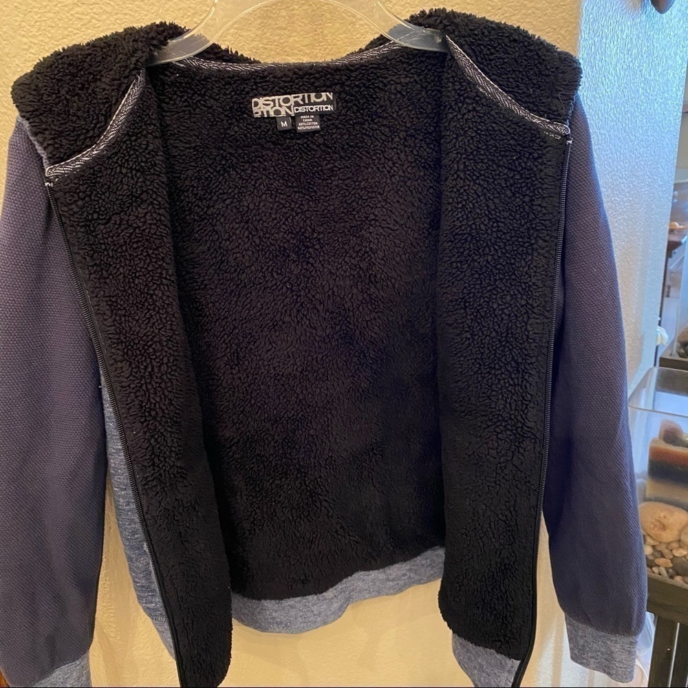 DISTORTION Boys Blue Hoodie Jacket Size Medium - Picture 5 of 9